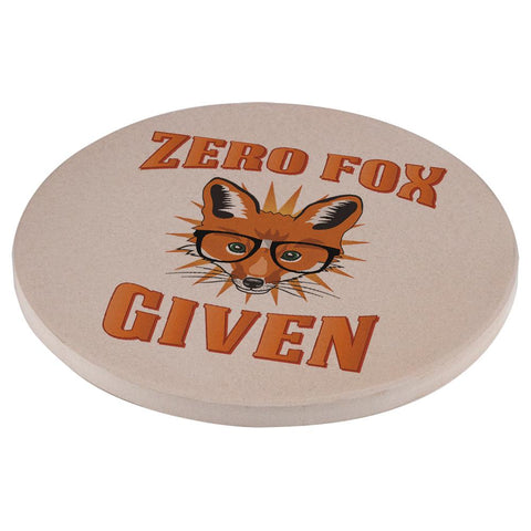 Zero Fox Given Set of 4 Round Sandstone Coasters