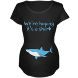 We're Hoping It's A Shark Maternity Soft T Shirt