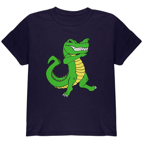 Mardi Gras Dabbing Alligator Youth T Shirt
