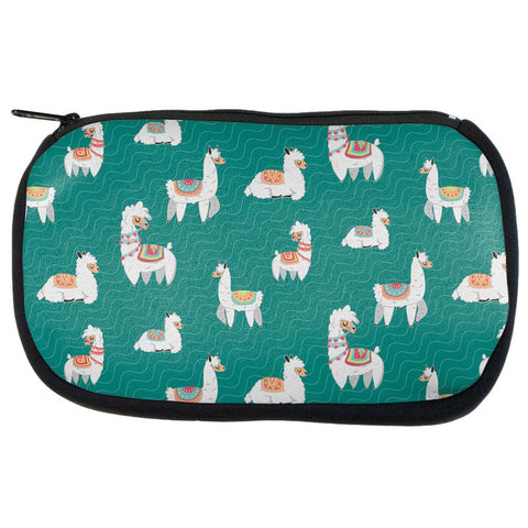 Llama Cute Teal Repeat Pattern Travel Bag