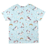 Flying Unicorn Unicorns Sky Repeat Pattern All Over Toddler T Shirt