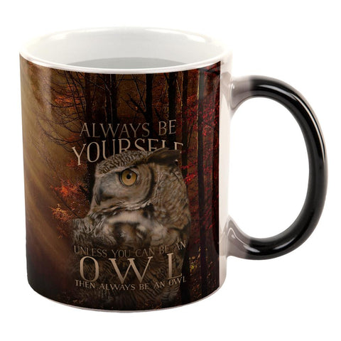 Always Be Yourself Unless Owl All Over Heat Changing Coffee Mug