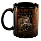 Always Be Yourself Unless Owl All Over Black Out Coffee Mug