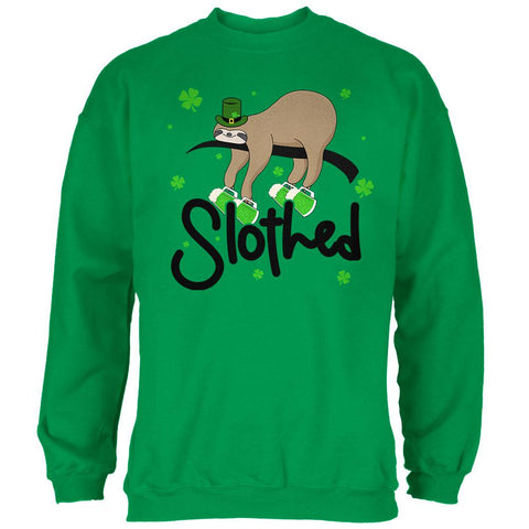 St. Patrick's Day Slothed Sloth Sloshed Drinking Mens Sweatshirt