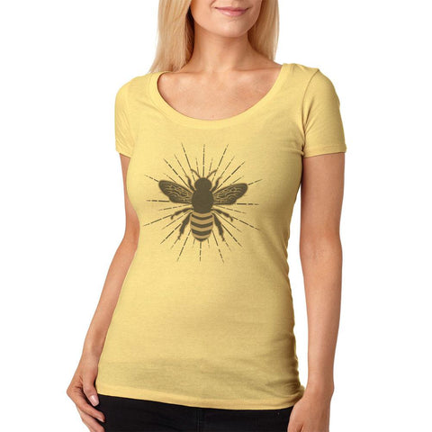 Bumble Bee Rays Womens Soft Scoop T Shirt