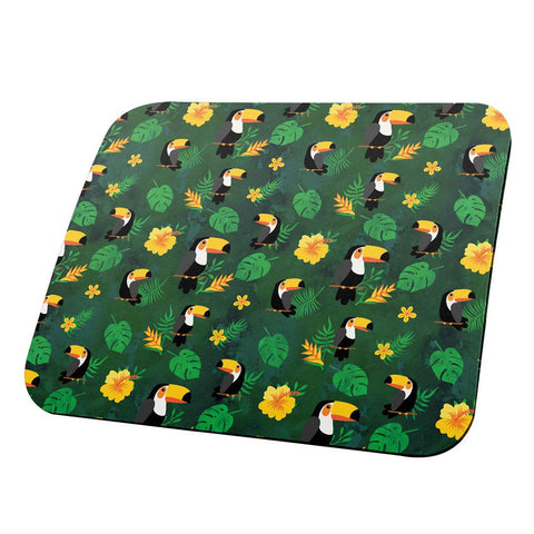 Tropical Toucan Rainforest Repeat Pattern All Over Mouse Pad