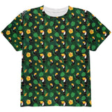 Tropical Toucan Rainforest Repeat Pattern All Over Youth T Shirt