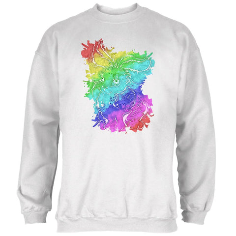 Rainbow Watercolor Easter Bunny Mens Sweatshirt