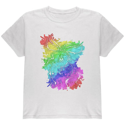 Rainbow Watercolor Easter Bunny Youth T Shirt