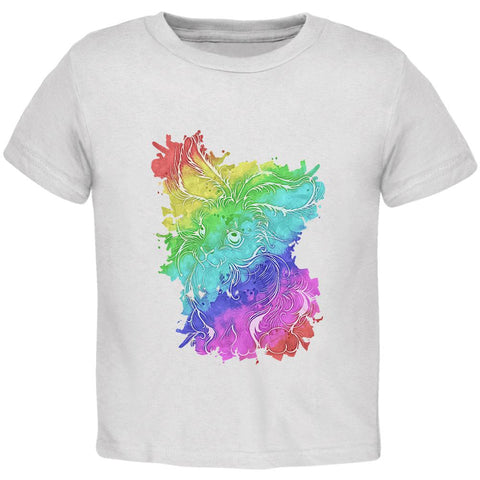 Rainbow Watercolor Easter Bunny Toddler T Shirt