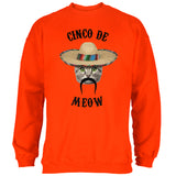 Funny Cat Cinco de Mayo Meow Mens Sweatshirt front view