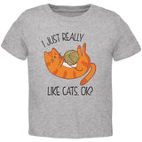 I Just Really Like Cats Ok Cute Toddler T Shirt