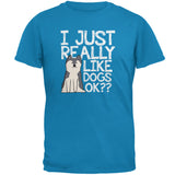 I Just Really Like Dogs Ok Cute Mens T Shirt front view