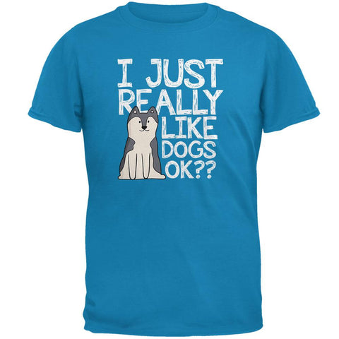 I Just Really Like Dogs Ok Cute Mens T Shirt