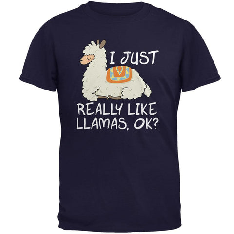 I Just Really Like Llamas Ok Cute Mens T Shirt