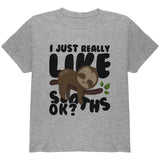 I Just Really Like Sloths Ok Cute Baby Youth T Shirt