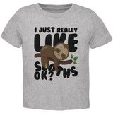 I Just Really Like Sloths Ok Cute Baby Toddler T Shirt