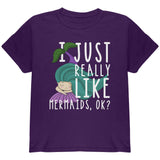 I Just Really Like Mermaids Ok Cute Youth T Shirt