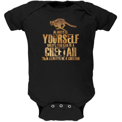 Always Be Yourself Cheetah Soft Baby One Piece