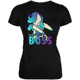 Floss Like A Boss Flossing Unicorn Dance Juniors Soft T Shirt