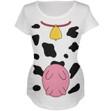 Halloween Cow Costume Udders Funny Maternity Soft T Shirt