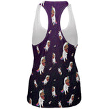 T-Rex Wearing Unicorn Costume Rexicorn Pattern All Over Womens Work Out Tank Top