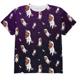 T-Rex Wearing Unicorn Costume Rexicorn Pattern All Over Youth T Shirt