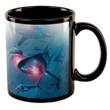 Always Be Yourself Unless Laser Shark All Over Black Out Coffee Mug