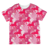 Unicorn Pink Camo Camouflage All Over Toddler T Shirt