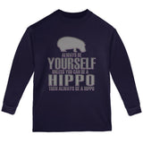 Always Be Yourself Hippo Youth Long Sleeve T Shirt