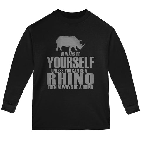 Always Be Yourself Rhino Youth Long Sleeve T Shirt