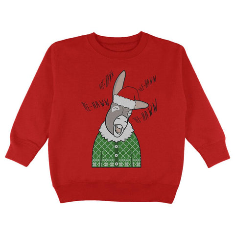 Italian Christmas Donkey Hee-Haw Funny Cute Toddler Sweatshirt