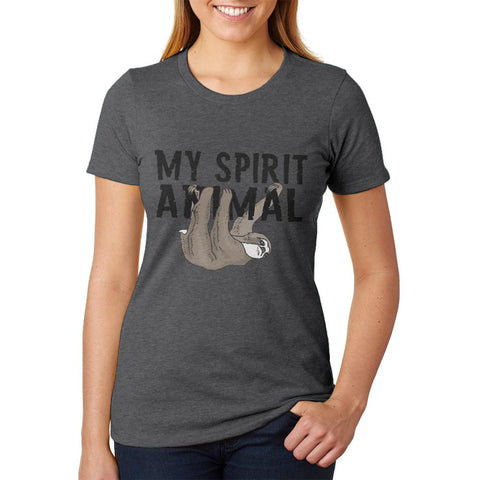 Sloth My Spirit Animal Womens Soft Heather T Shirt