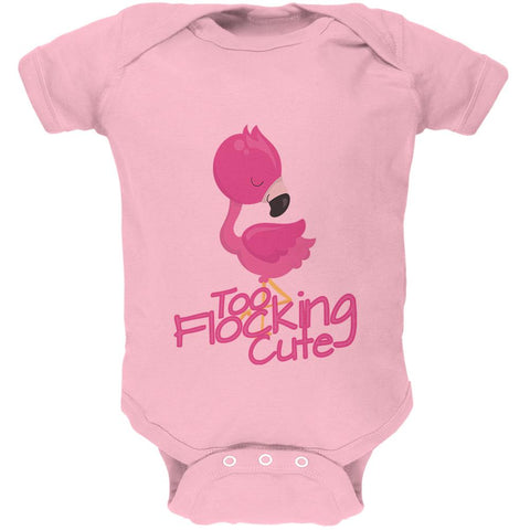 Flamingo Too Flocking Cute Soft Baby One Piece