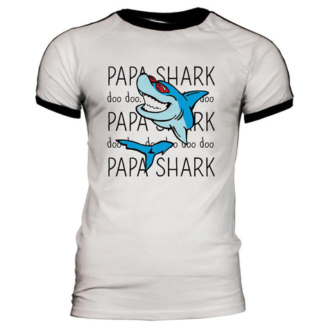 Papa Shark Doo Doo Doo Mens Soccer Jersey T Shirt