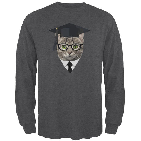 Graduation Funny Cat Mens Long Sleeve T Shirt