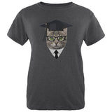 Graduation Funny Cat Womens Soft Heather T Shirt