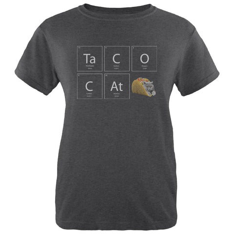 Taco Cat Periodic Table Womens Soft Heather T Shirt