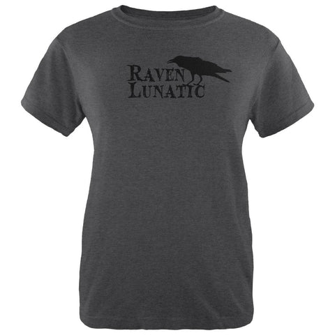 Halloween Raven Lunatic Womens Soft Heather T Shirt