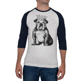 British Bulldog Crown Mens Raglan T Shirt