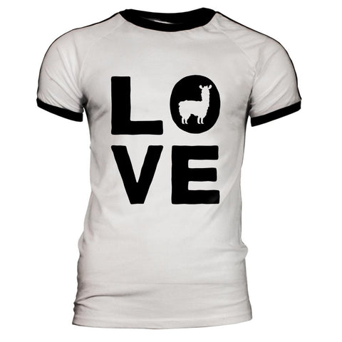 Llama Love Series Mens Soccer Jersey T Shirt
