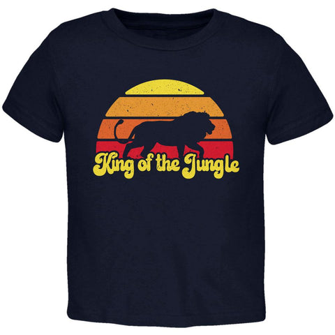 King Of The Jungle Lion Retro Sun Toddler T Shirt