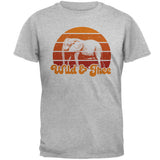 Elephant Wild And Free Retro Sun Mens T Shirt