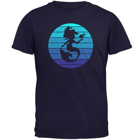 Mermaid Retro Ocean Blues Mens T Shirt