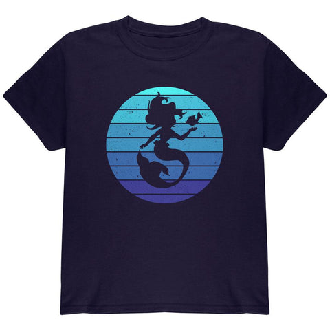 Mermaid Retro Ocean Blues Youth T Shirt