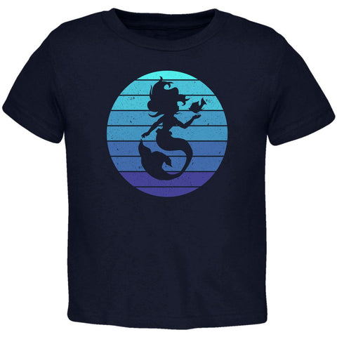 Mermaid Retro Ocean Blues Toddler T Shirt