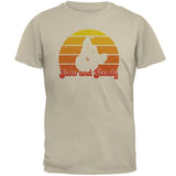 Sloth Slow and Steady Retro Sunset Mens T Shirt