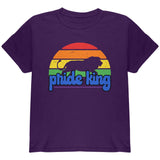 LGBTQ Lion Retro Sun Pride Youth T Shirt