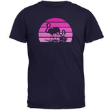 Florida Flamingo Retro Sunset Mens T Shirt