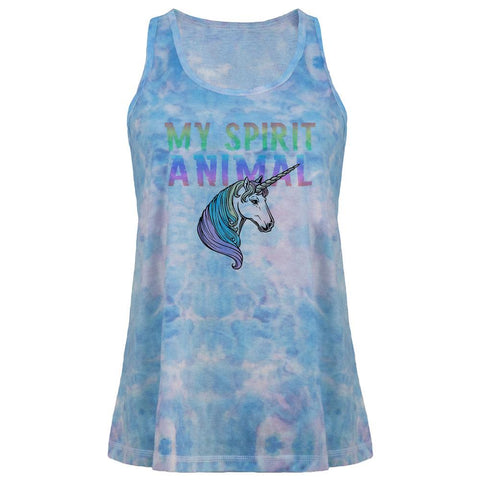 My Spirit Animal Unicorn Juniors Tie Dye Tank Top